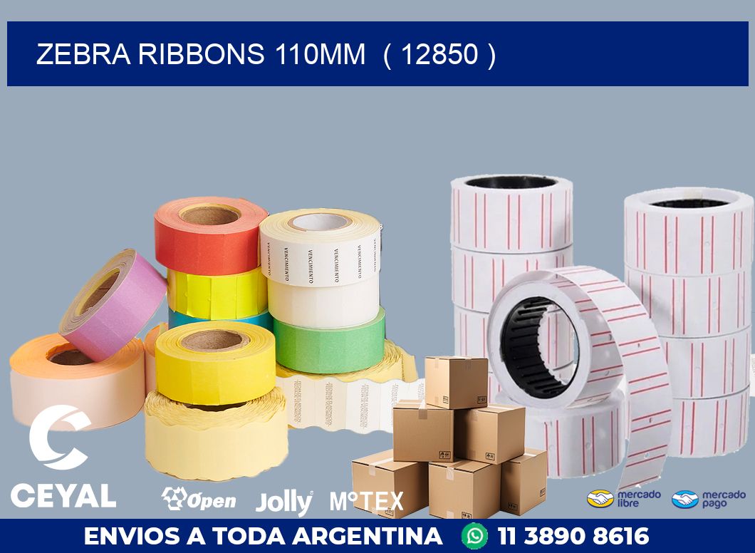 ZEBRA RIBBONS 110MM ( 12850 )