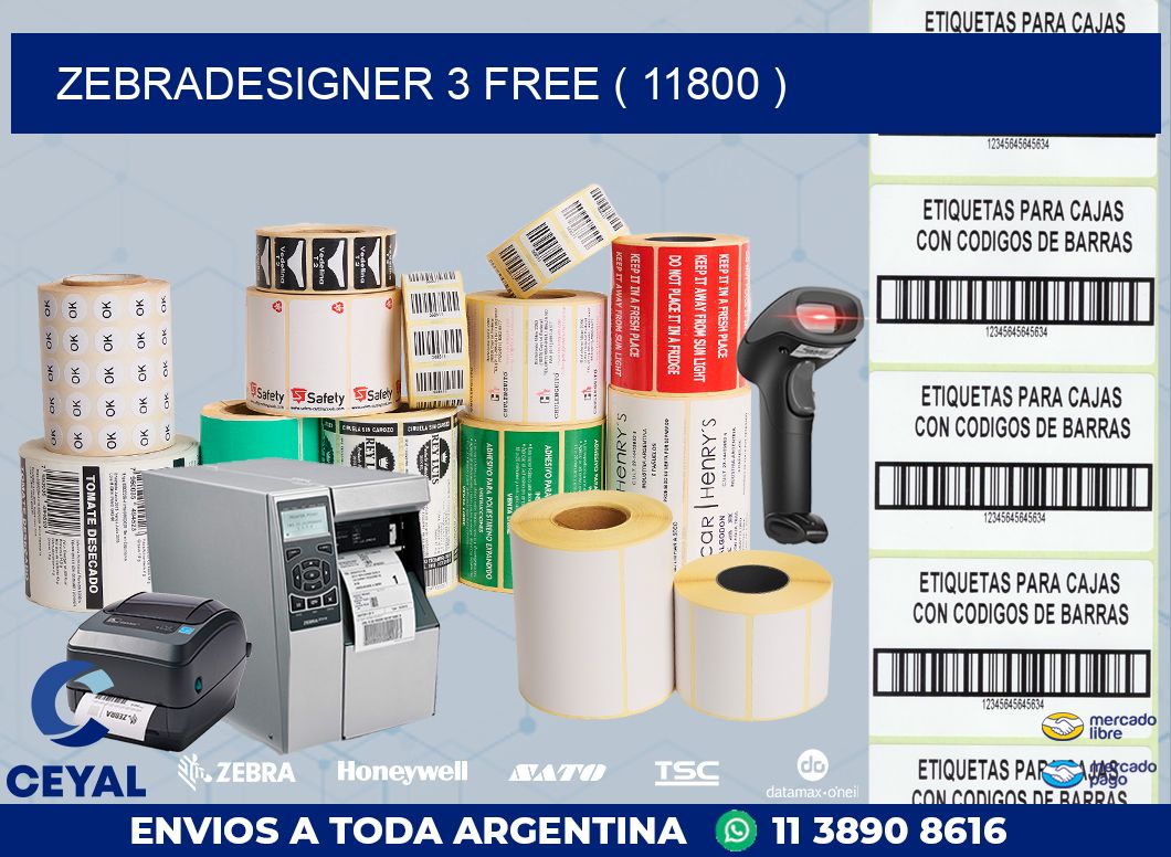ZEBRADESIGNER 3 FREE ( 11800 )