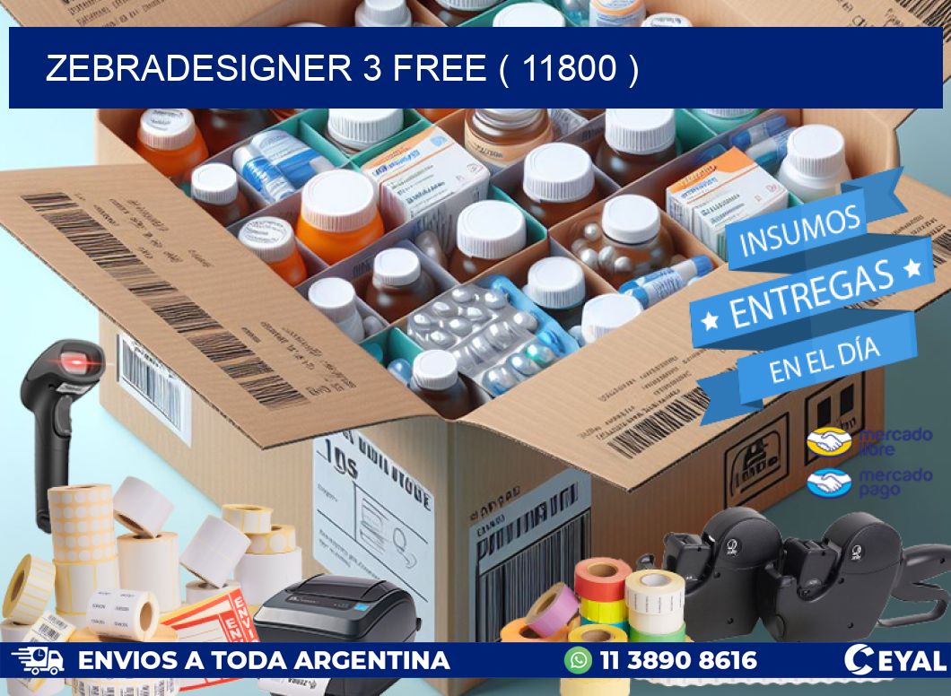 ZEBRADESIGNER 3 FREE ( 11800 )