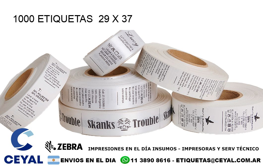 1000 ETIQUETAS  29 x 37