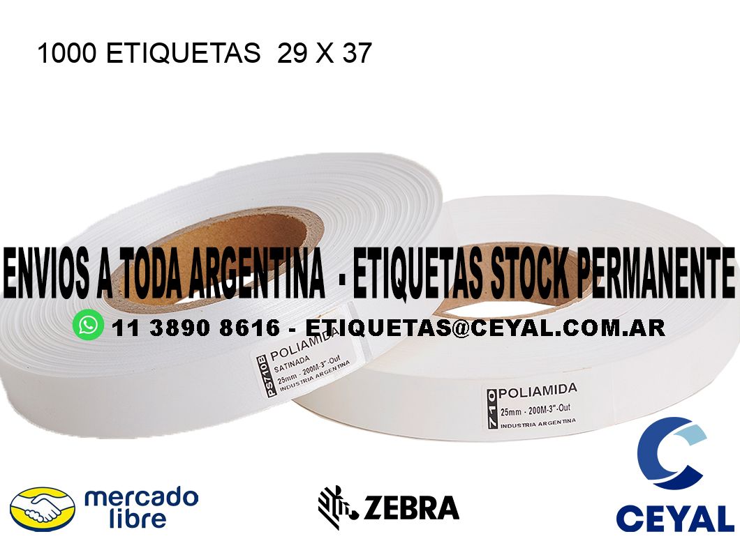 1000 ETIQUETAS  29 x 37