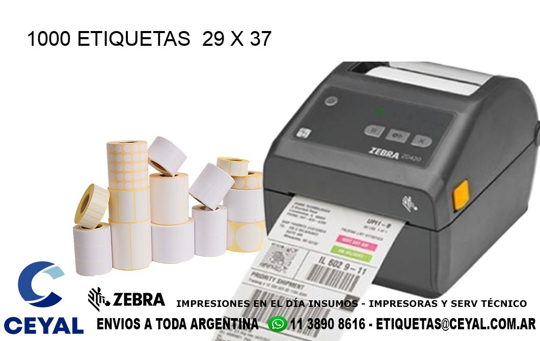 1000 ETIQUETAS  29 x 37