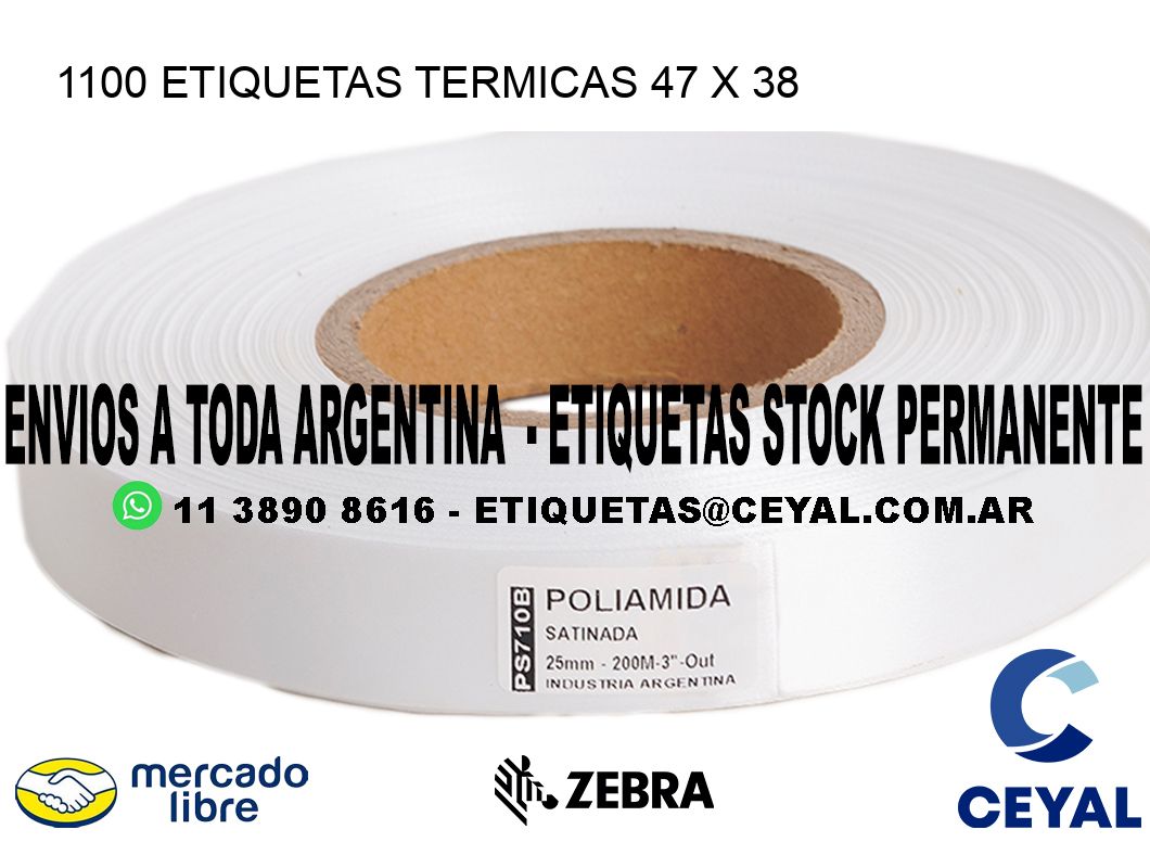 1100 ETIQUETAS TERMICAS 47 x 38