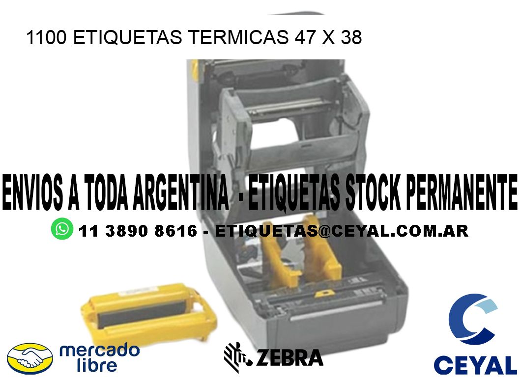 1100 ETIQUETAS TERMICAS 47 x 38