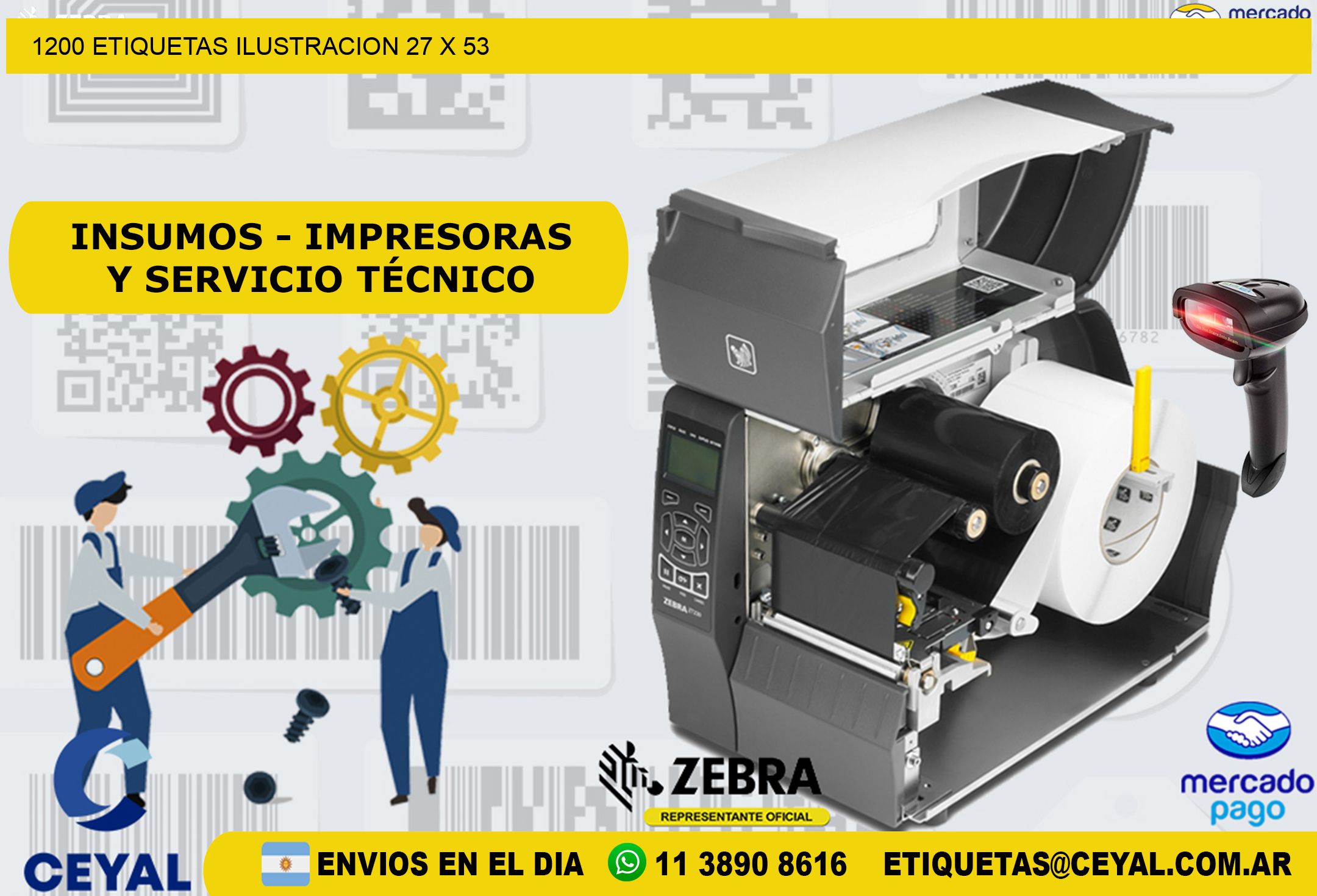 1200 ETIQUETAS ILUSTRACION 27 x 53