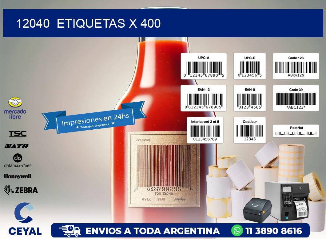 12040  ETIQUETAS X 400