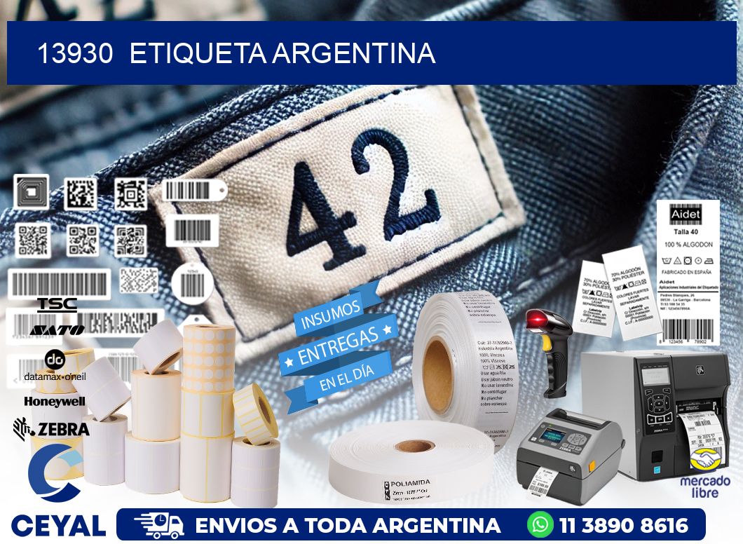 13930 ETIQUETA ARGENTINA