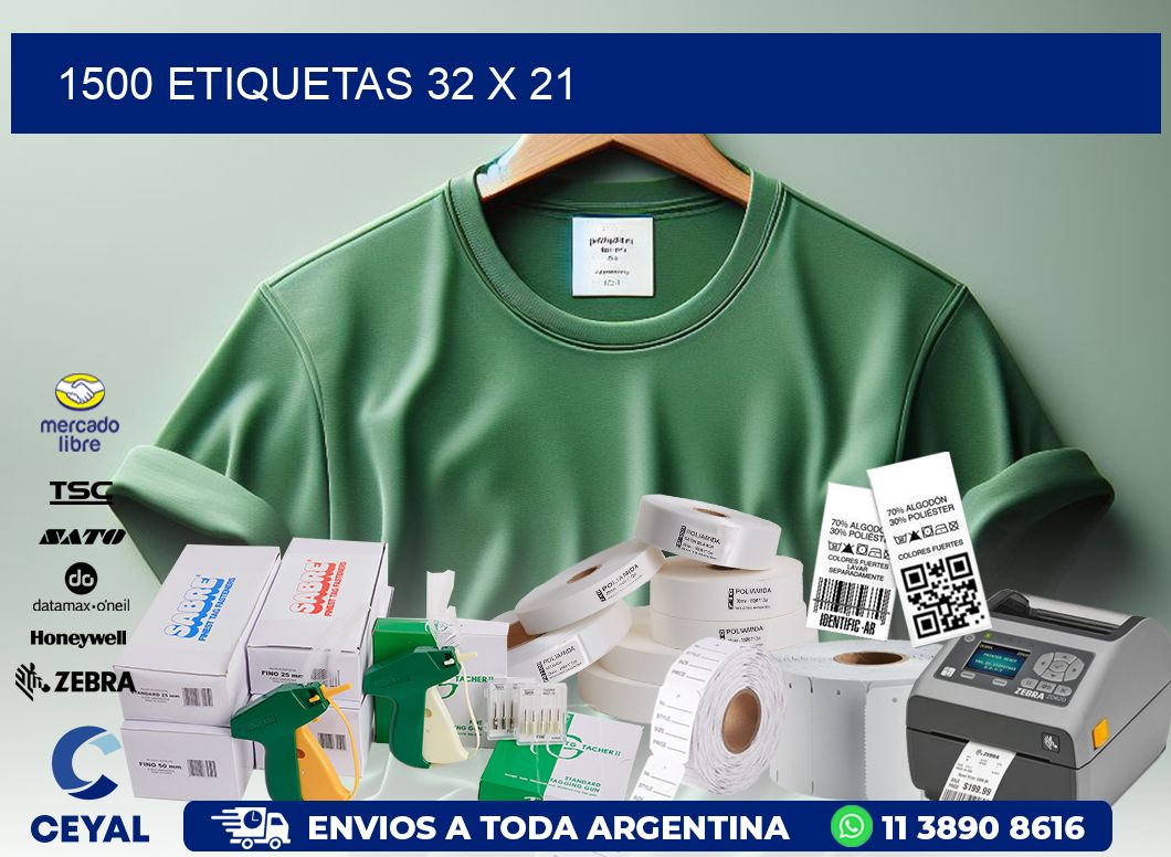 1500 ETIQUETAS 32 x 21