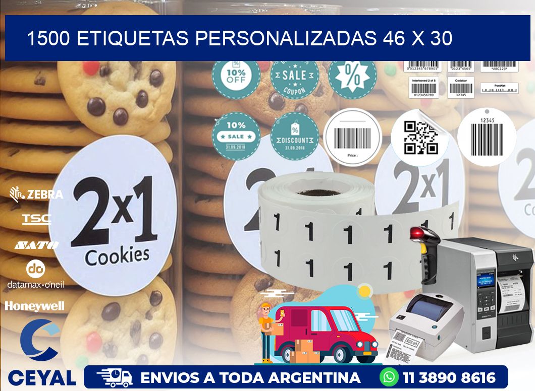 1500 ETIQUETAS PERSONALIZADAS 46 x 30