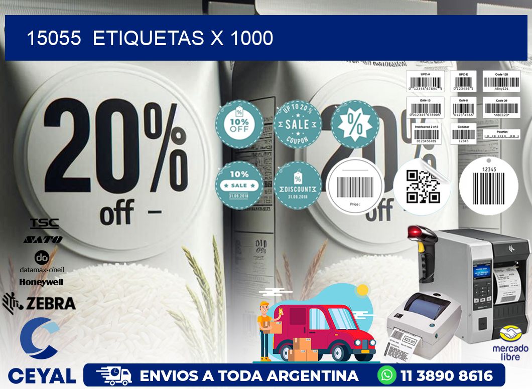 15055 ETIQUETAS X 1000