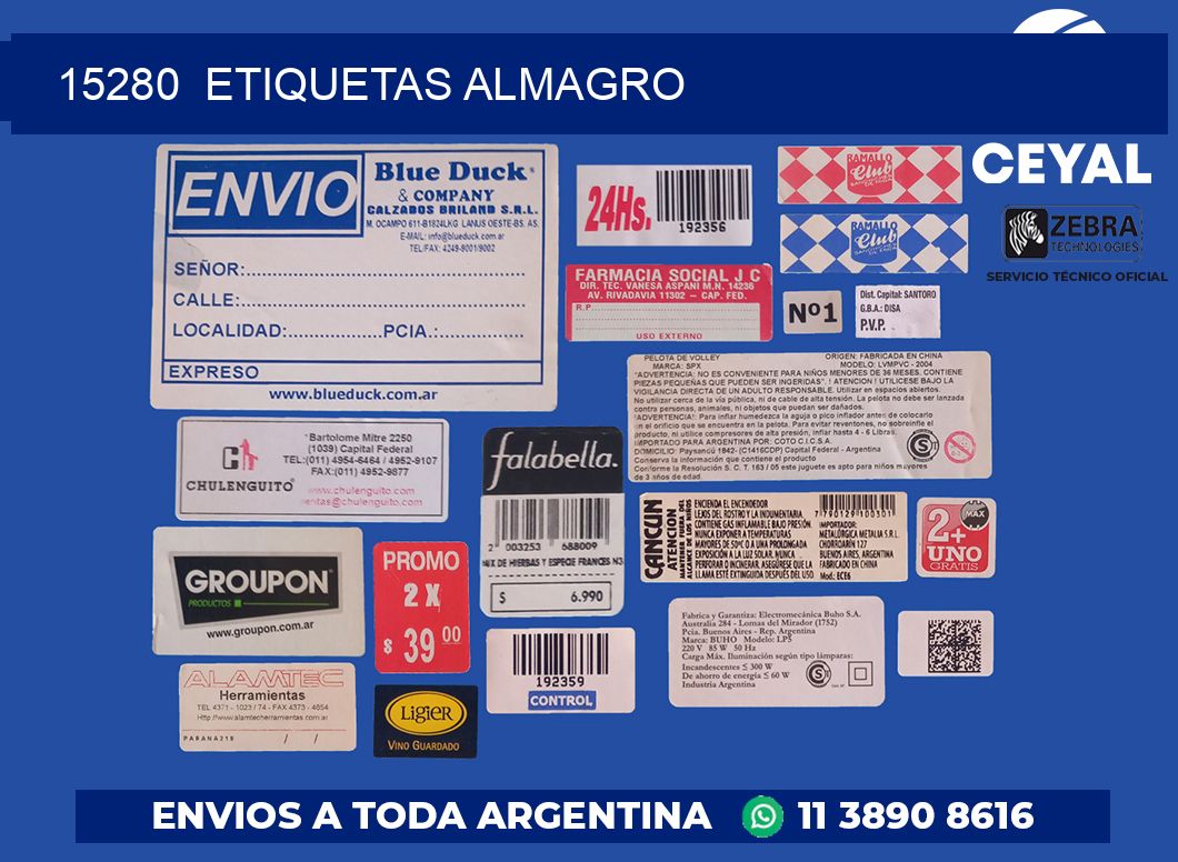 15280  ETIQUETAS ALMAGRO