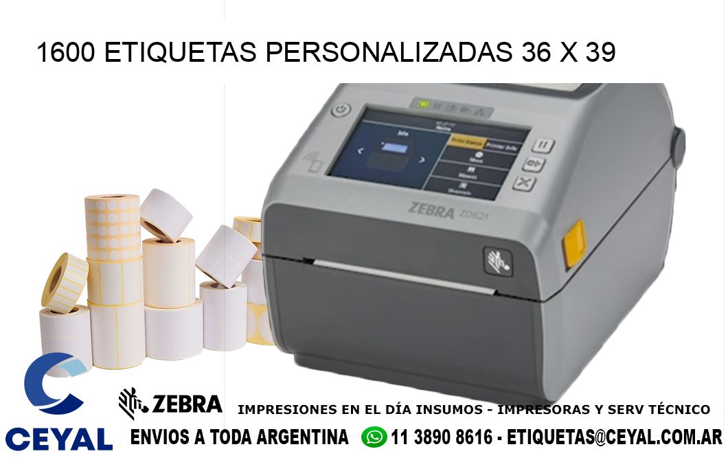 1600 ETIQUETAS PERSONALIZADAS 36 x 39