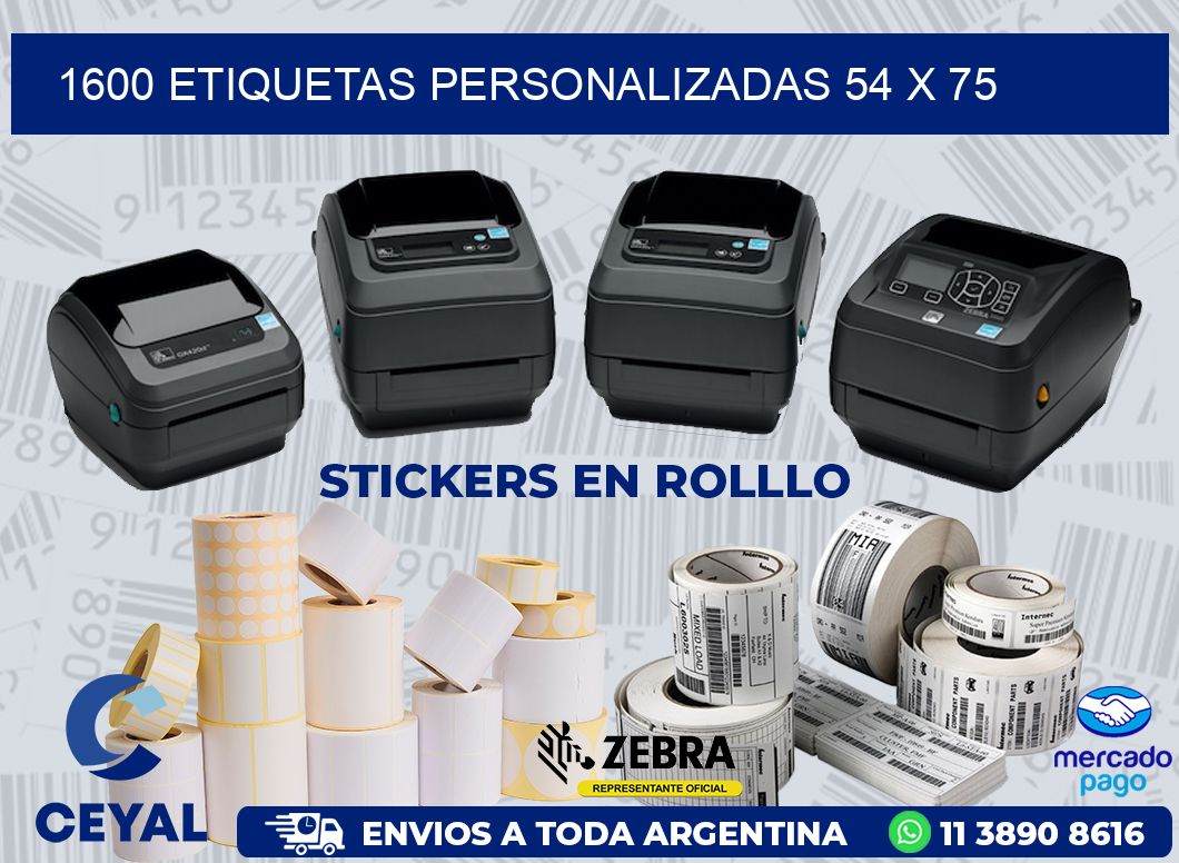 1600 ETIQUETAS PERSONALIZADAS 54 x 75
