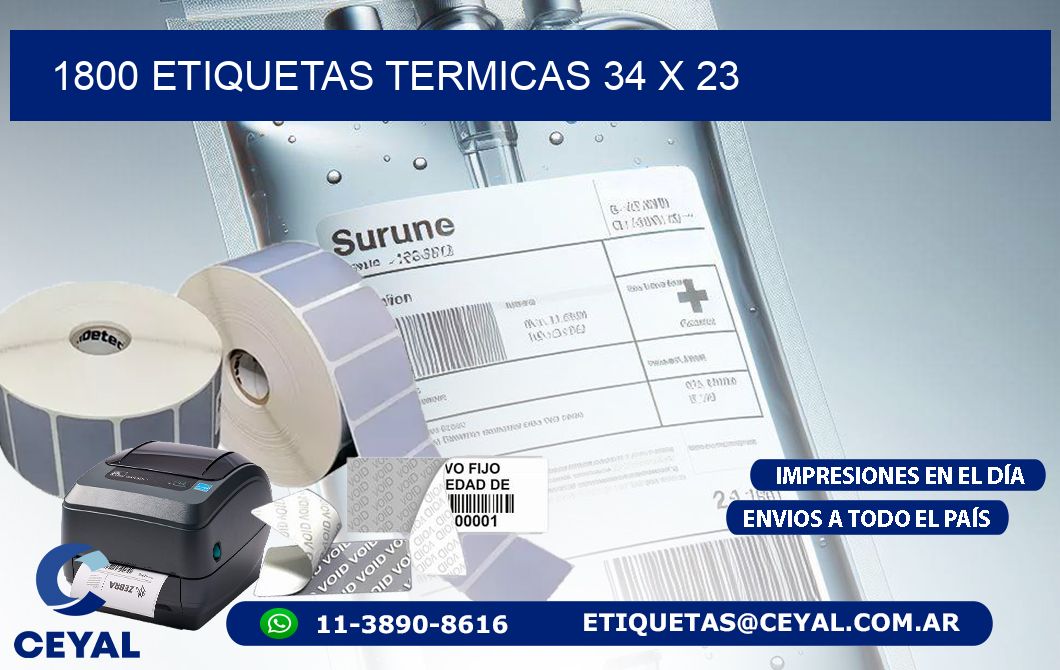 1800 ETIQUETAS TERMICAS 34 x 23