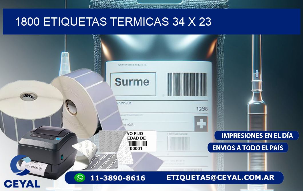 1800 ETIQUETAS TERMICAS 34 x 23