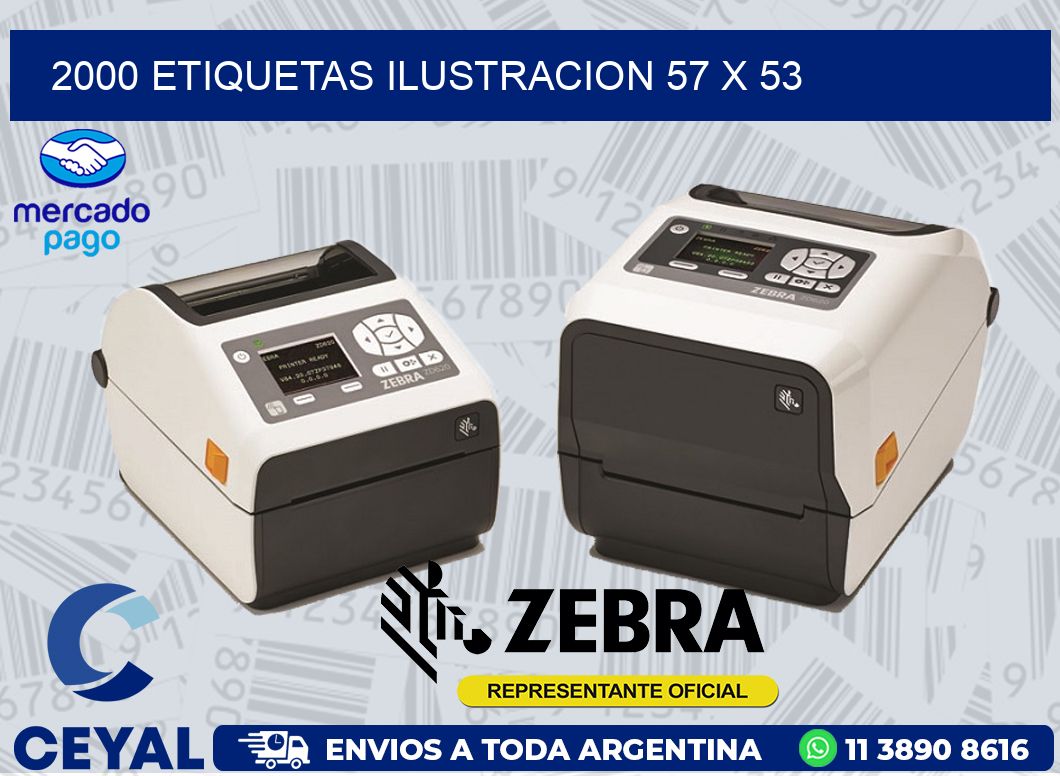 2000 ETIQUETAS ILUSTRACION 57 x 53