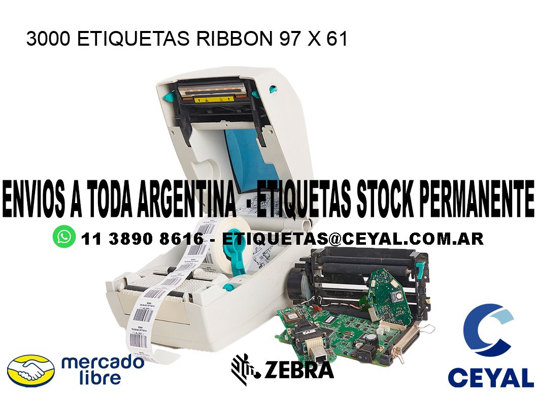 3000 ETIQUETAS RIBBON 97 x 61