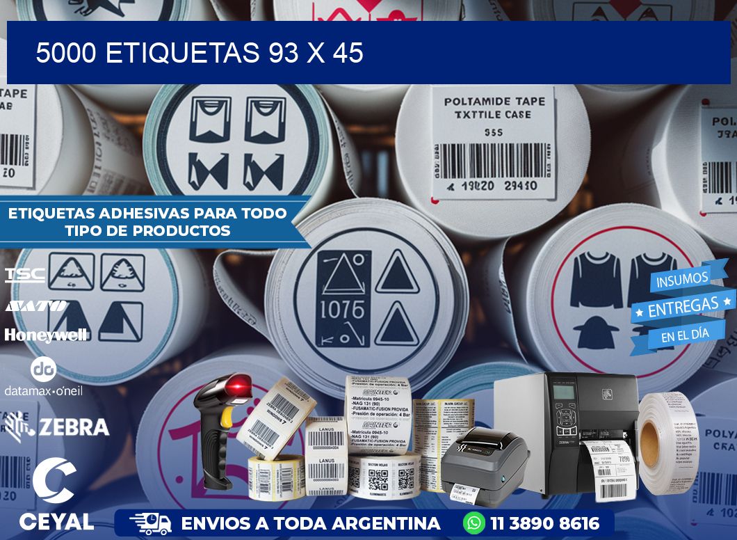 5000 ETIQUETAS 93 x 45