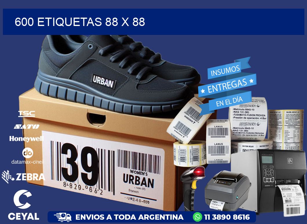 600 ETIQUETAS 88 x 88