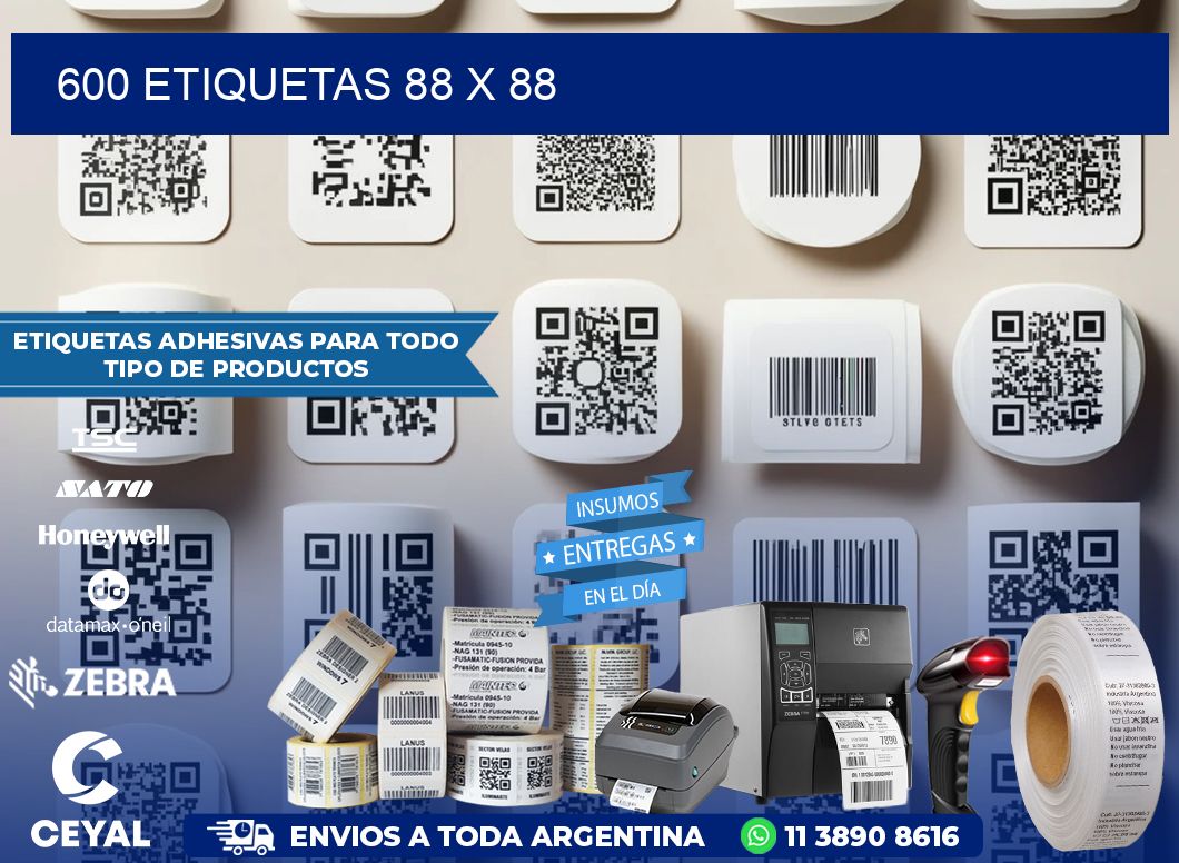 600 ETIQUETAS 88 x 88