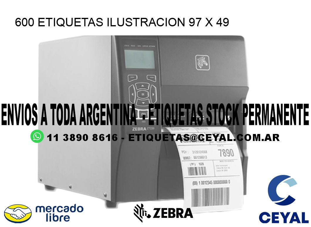 600 ETIQUETAS ILUSTRACION 97 x 49