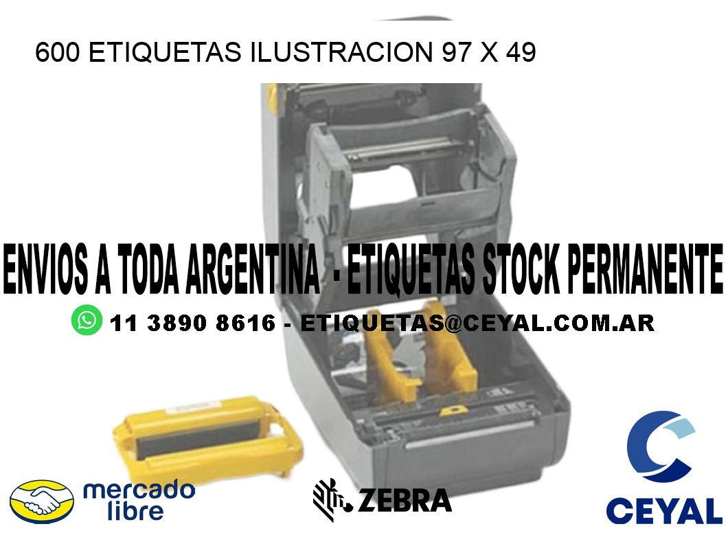 600 ETIQUETAS ILUSTRACION 97 x 49