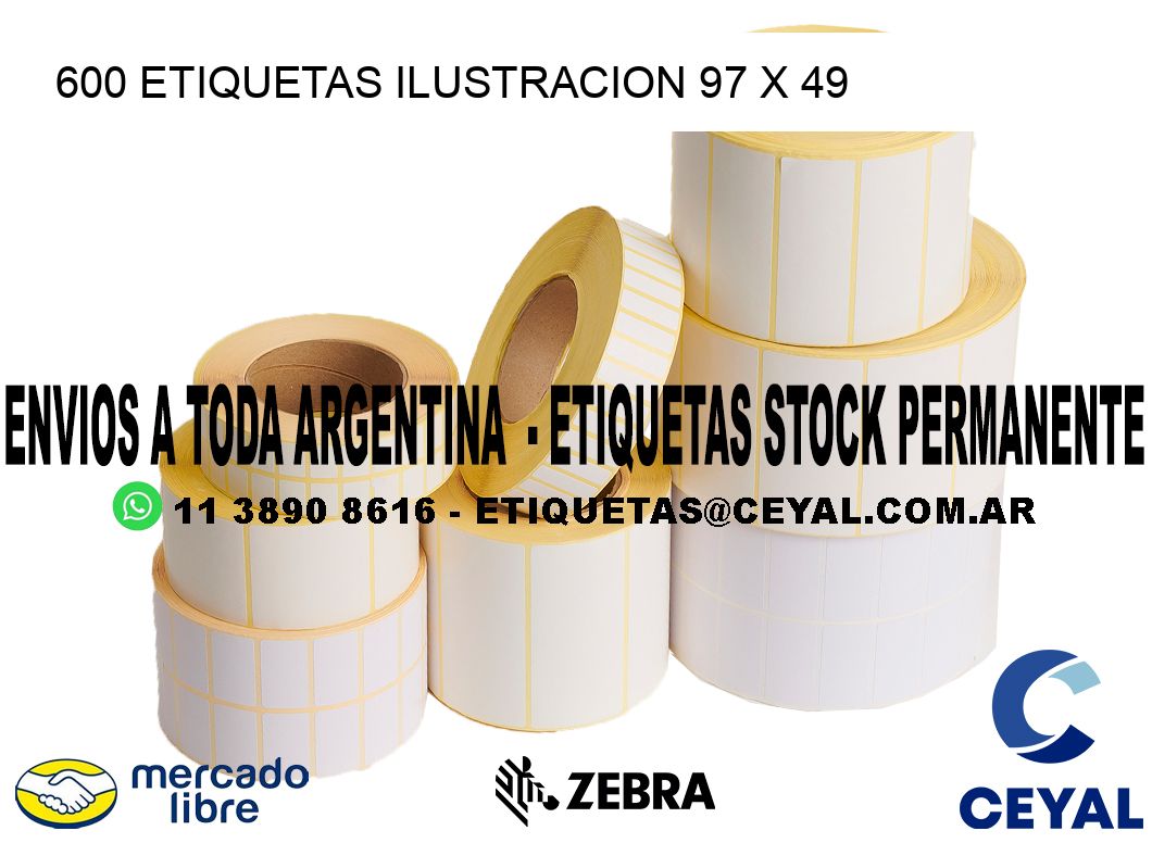 600 ETIQUETAS ILUSTRACION 97 x 49