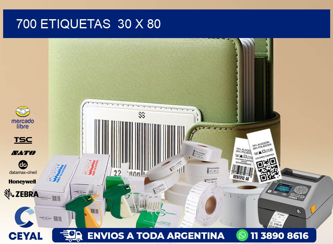 700 ETIQUETAS  30 x 80