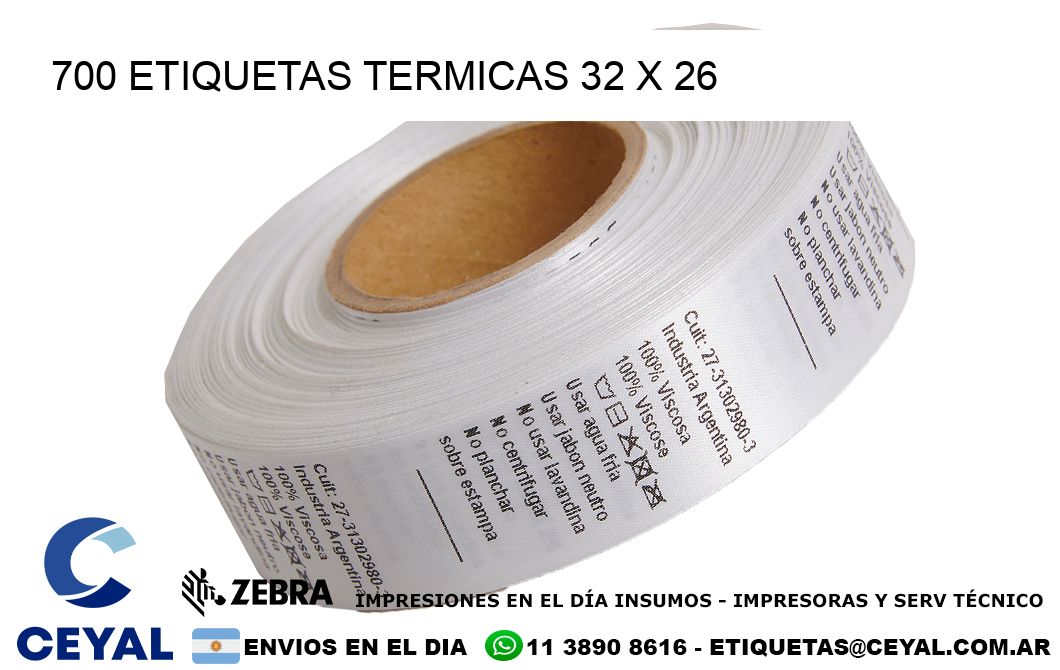 700 ETIQUETAS TERMICAS 32 x 26