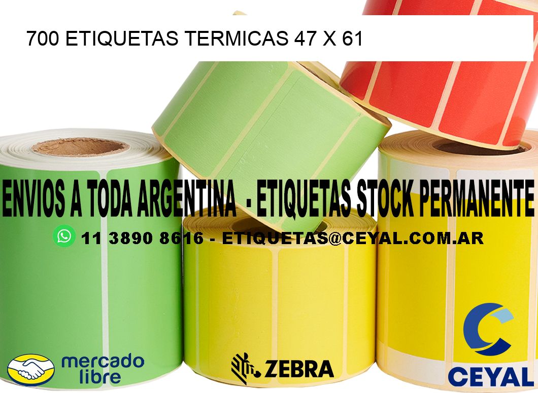 700 ETIQUETAS TERMICAS 47 x 61