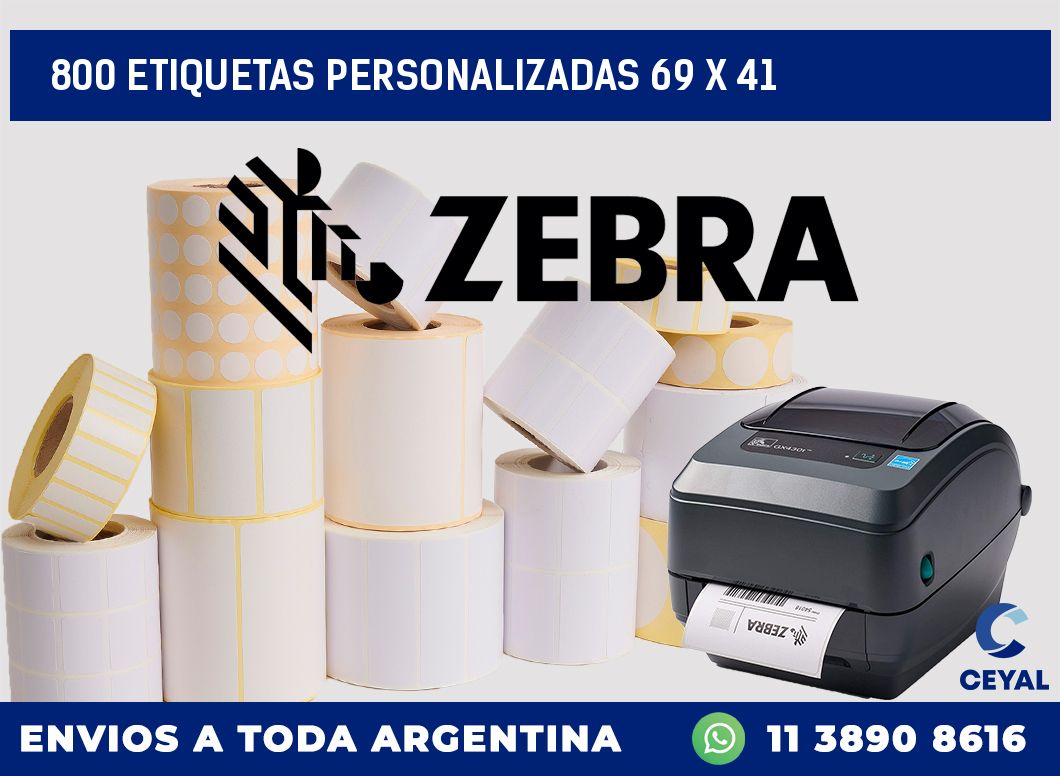 800 ETIQUETAS PERSONALIZADAS 69 x 41