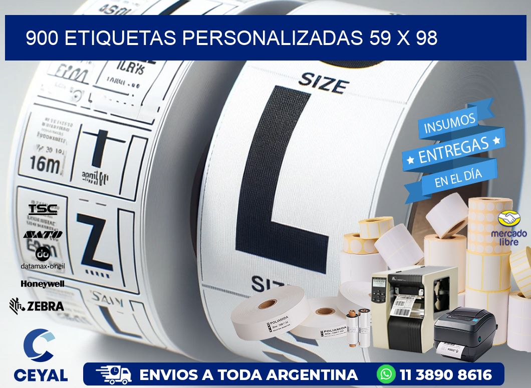 900 ETIQUETAS PERSONALIZADAS 59 x 98