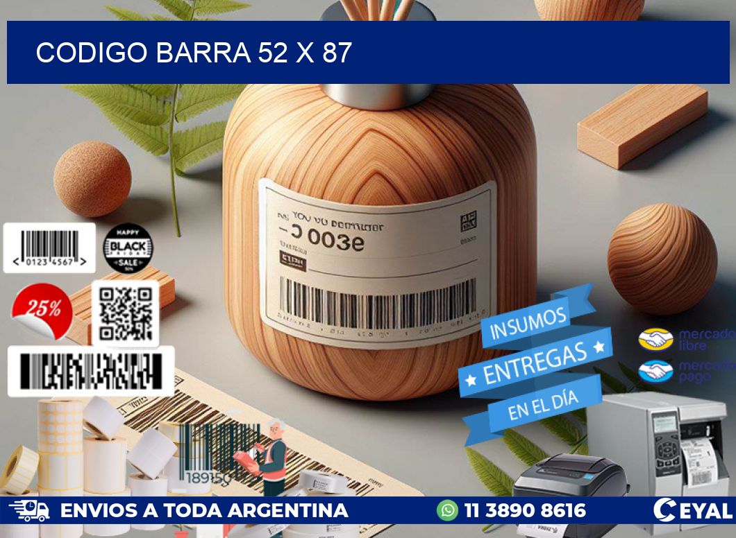 CODIGO BARRA 52 x 87