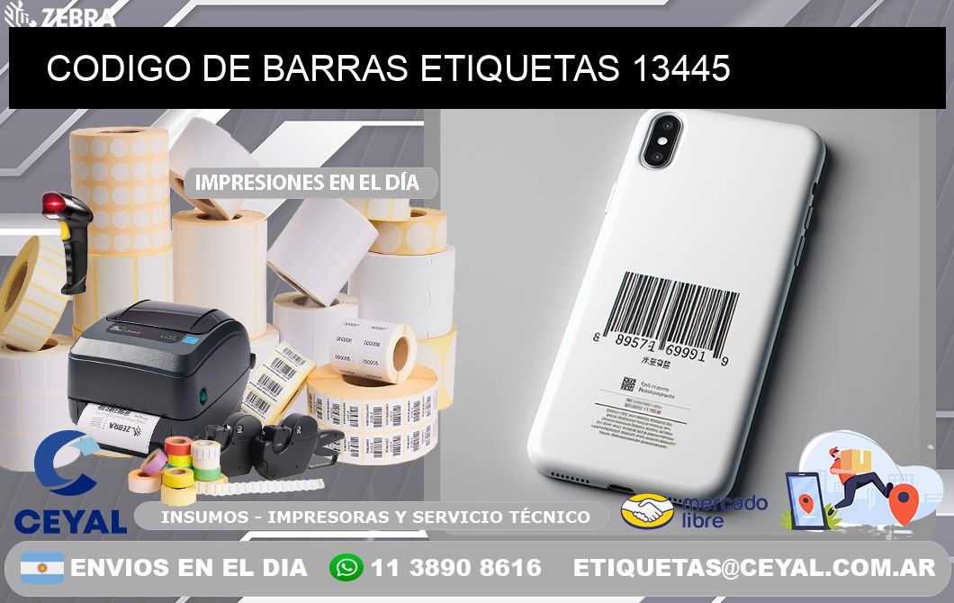 CODIGO DE BARRAS ETIQUETAS 13445