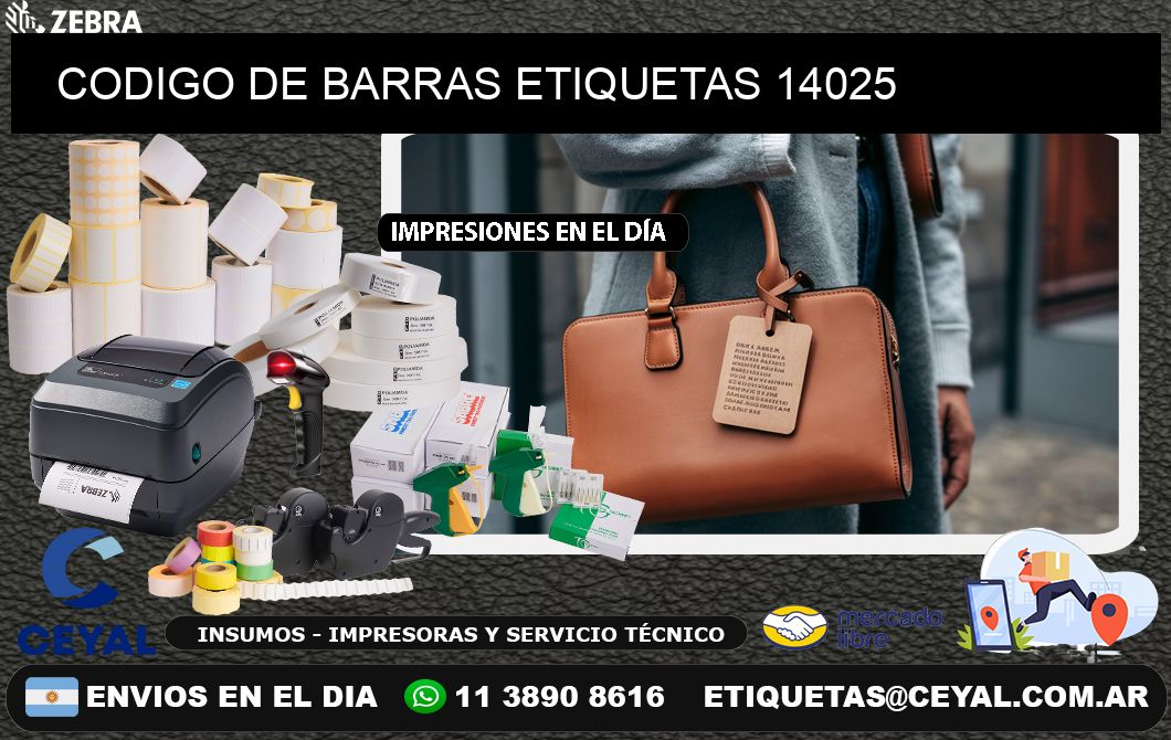 CODIGO DE BARRAS ETIQUETAS 14025