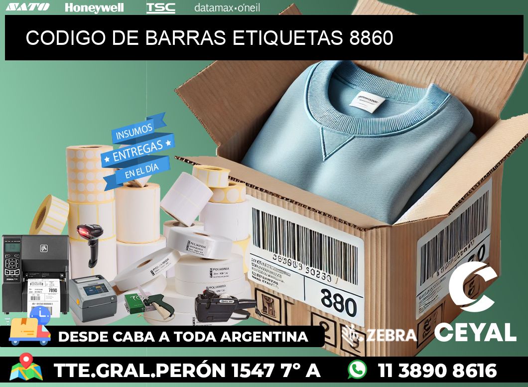 CODIGO DE BARRAS ETIQUETAS 8860