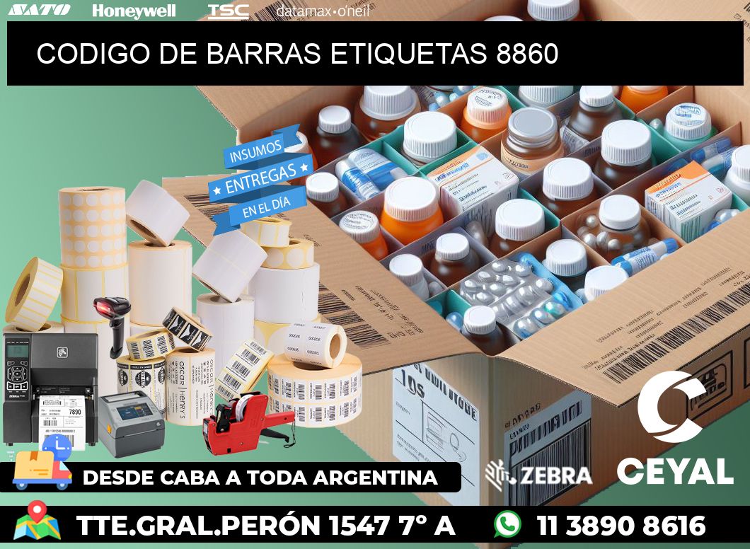 CODIGO DE BARRAS ETIQUETAS 8860