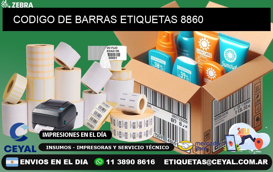 CODIGO DE BARRAS ETIQUETAS 8860