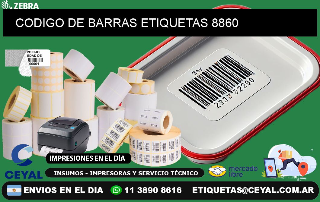 CODIGO DE BARRAS ETIQUETAS 8860