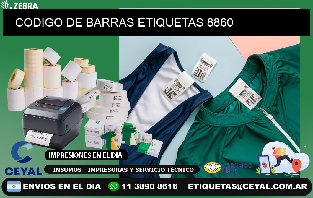 CODIGO DE BARRAS ETIQUETAS 8860