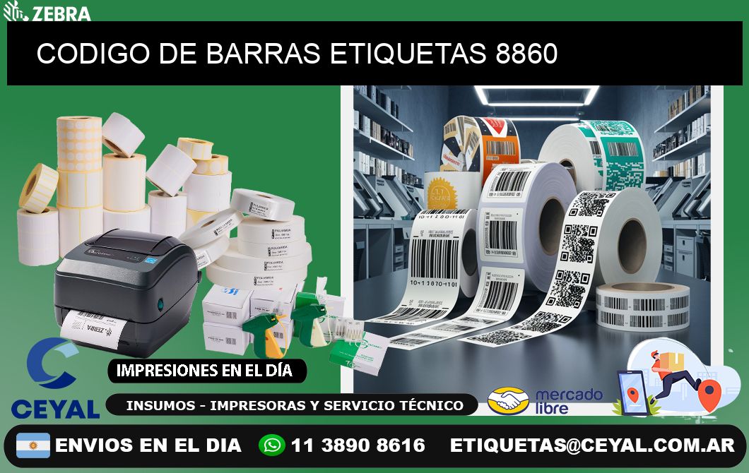 CODIGO DE BARRAS ETIQUETAS 8860