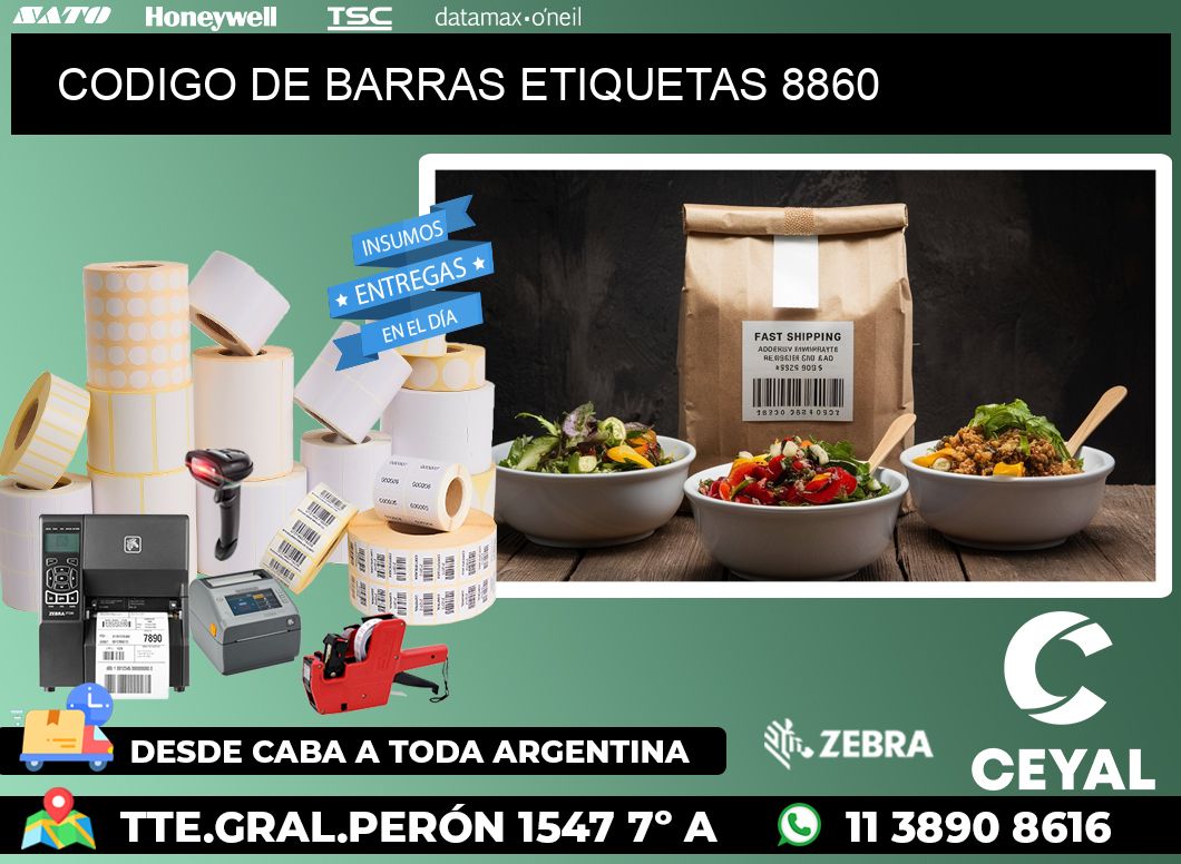 CODIGO DE BARRAS ETIQUETAS 8860