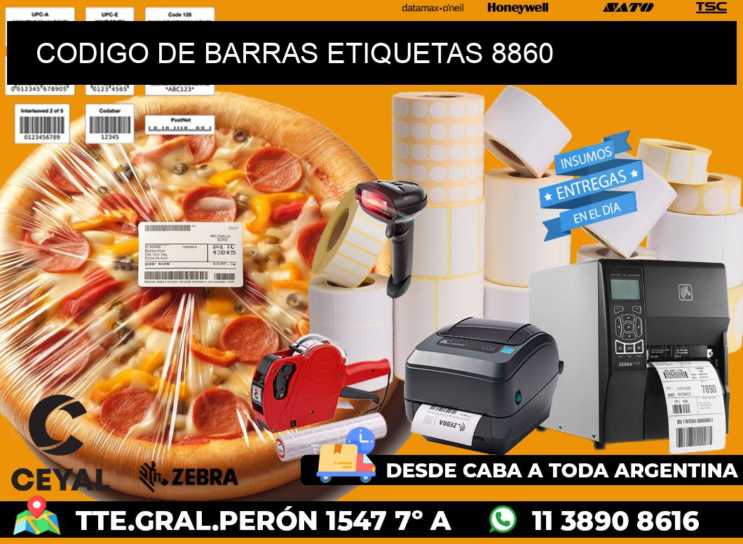 CODIGO DE BARRAS ETIQUETAS 8860