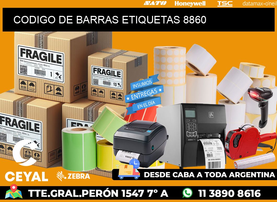 CODIGO DE BARRAS ETIQUETAS 8860