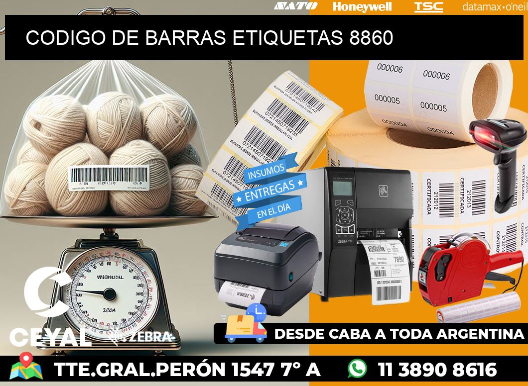 CODIGO DE BARRAS ETIQUETAS 8860