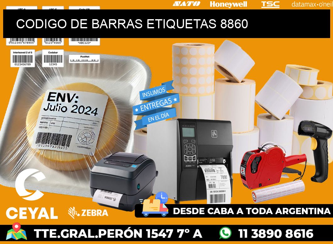 CODIGO DE BARRAS ETIQUETAS 8860