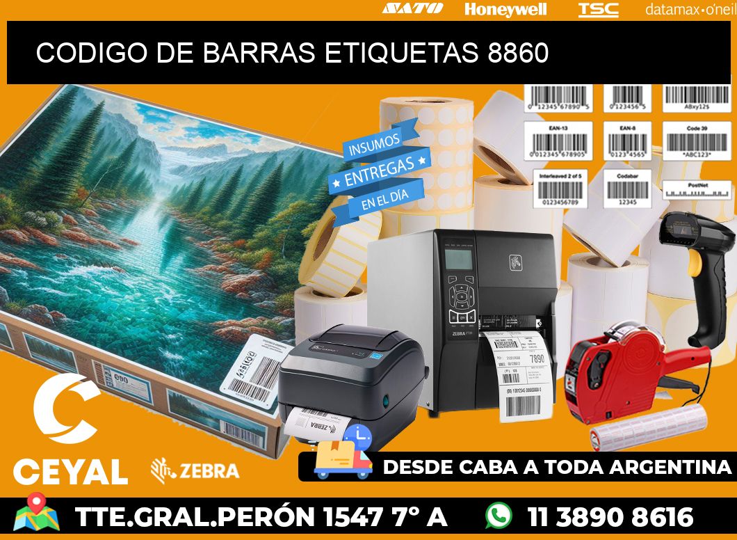 CODIGO DE BARRAS ETIQUETAS 8860