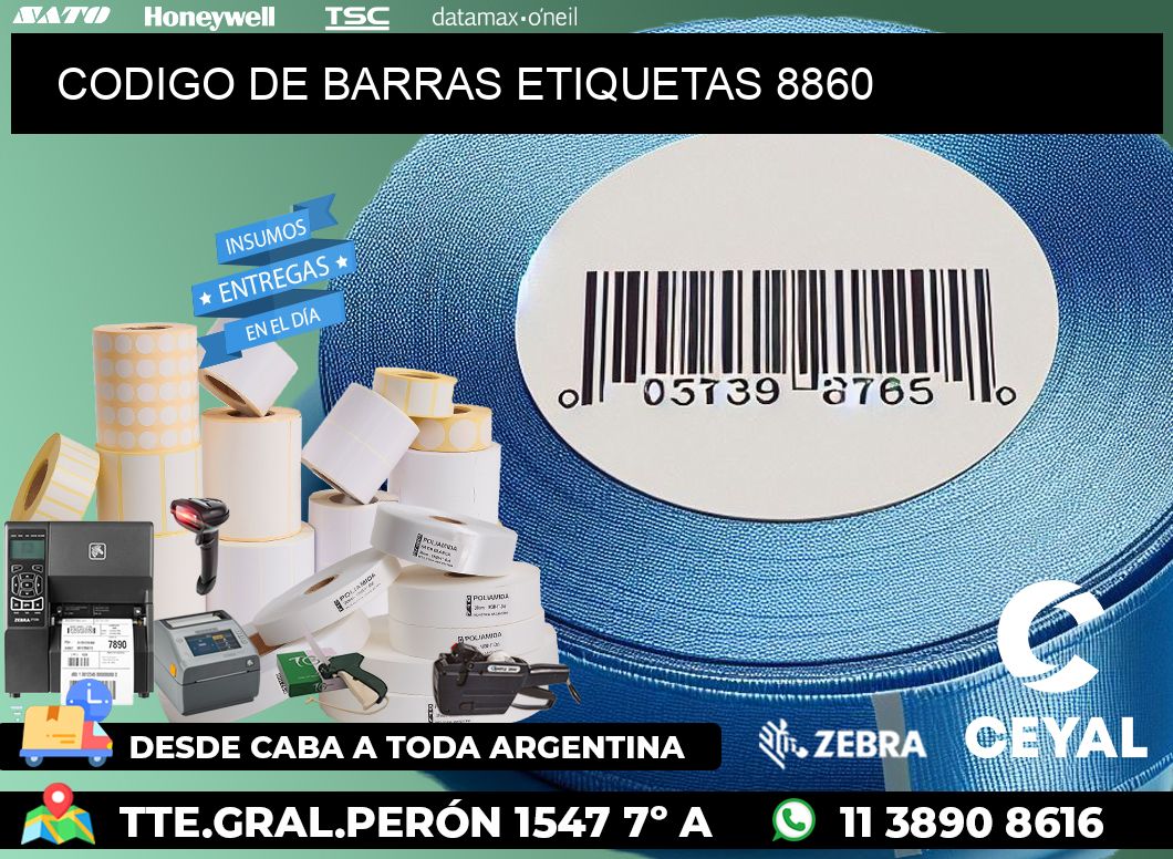 CODIGO DE BARRAS ETIQUETAS 8860