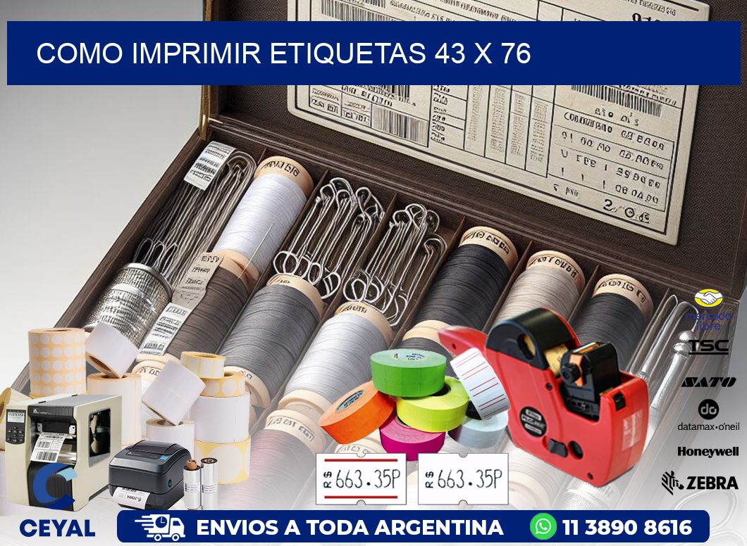 COMO IMPRIMIR ETIQUETAS 43 x 76