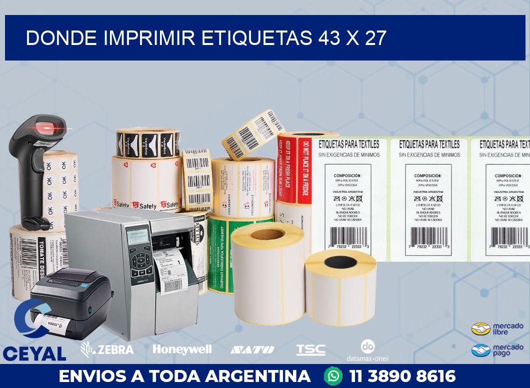 DONDE IMPRIMIR ETIQUETAS 43 x 27